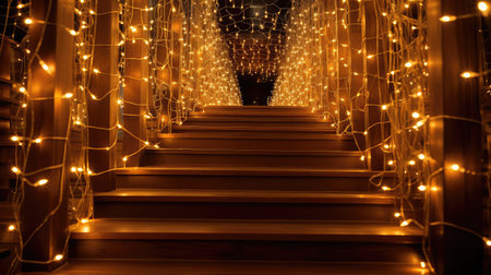 wrapped christmas lights tangleの素材