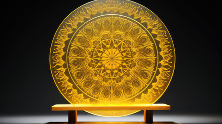 glass yellow mandalaの素材