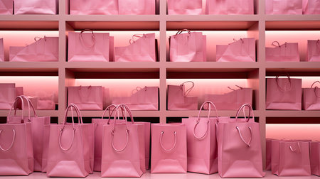 display pink shopping bagsの素材