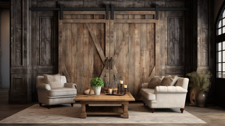 wood interior barn doorsの素材