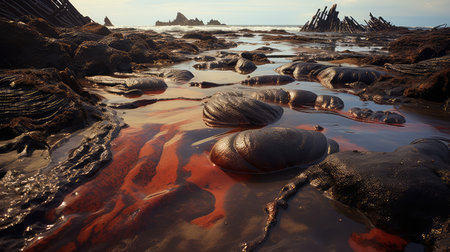 shoreline oil extractionの素材