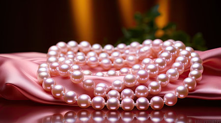 closeup pink pearlsの素材