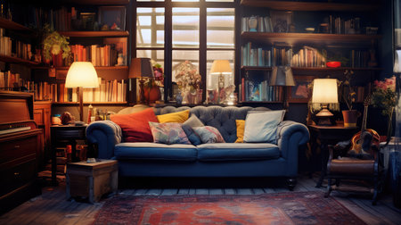 photograph blurred interior design eclecticの素材
