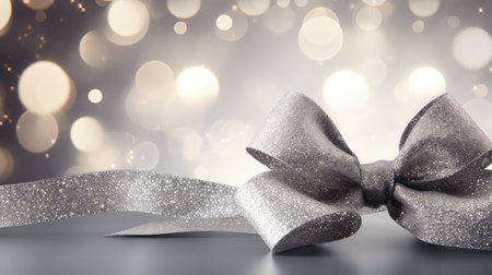 elegant silver glitter ribbonの素材