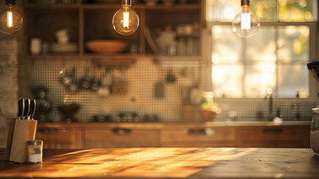 cabinets blurred brown interiorの素材
