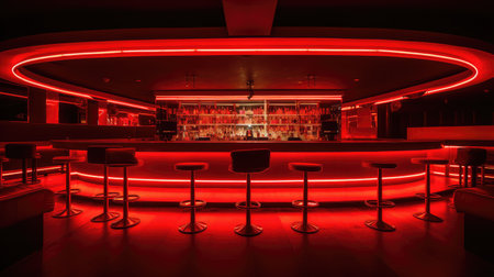 bar red neon lightsの素材