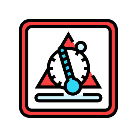 temperature sensitive product label warning color icon vector illustrationのイラスト素材