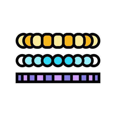 beaded bracelet diy fashion handmade color icon vector illustration