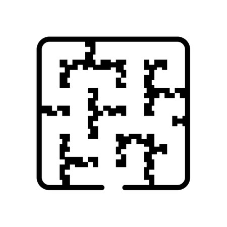 corn maze autumn glyph icon vector illustrationのイラスト素材