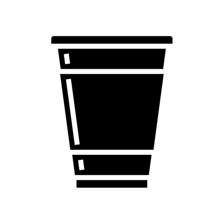 cup plastic package glyph icon vector illustrationのイラスト素材