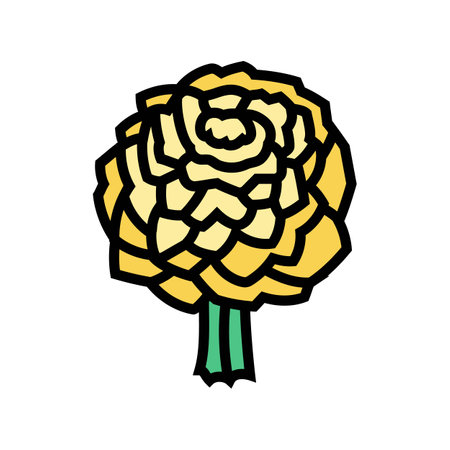 composite bouquet flower color icon vector illustrationのイラスト素材
