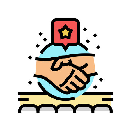 team building activities color icon vector illustrationのイラスト素材