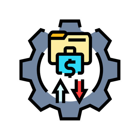 adjustments budget planning color icon vector illustrationのイラスト素材