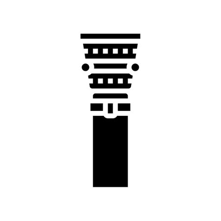 column byzantine glyph icon vector illustrationのイラスト素材