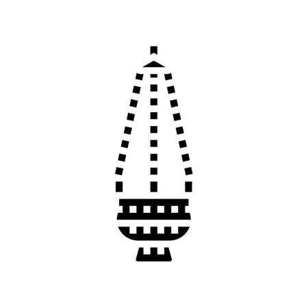 censer byzantine glyph icon vector illustrationのイラスト素材