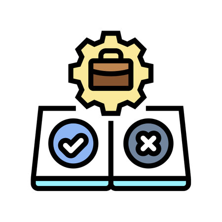 company bylaws corporate law color icon vector illustrationのイラスト素材