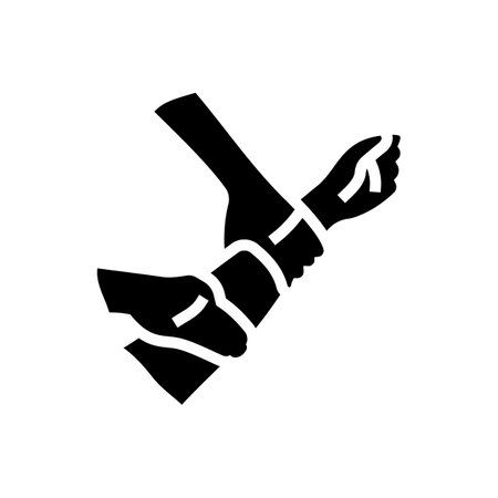 arms massage therapy glyph icon vector illustrationのイラスト素材