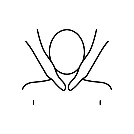 toes massage therapy line icon vector illustrationのイラスト素材