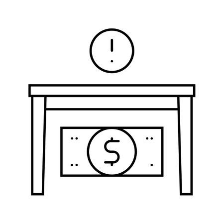 bribery money business cash line icon vector illustrationのイラスト素材