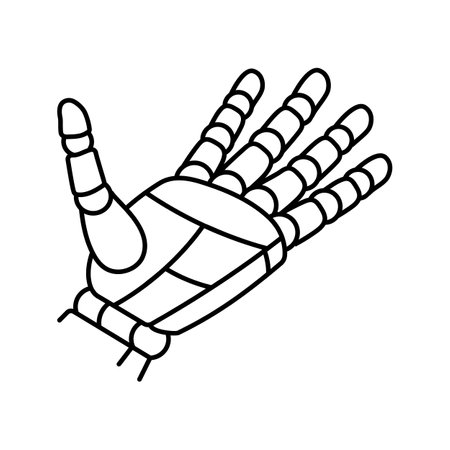 help robot hand gesture line icon vector illustrationのイラスト素材