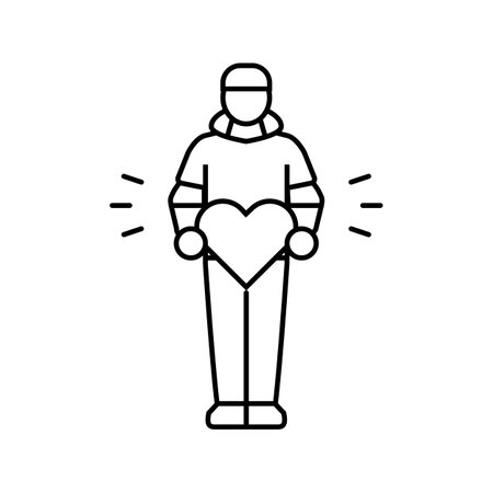 self expression emo line icon vector illustrationのイラスト素材