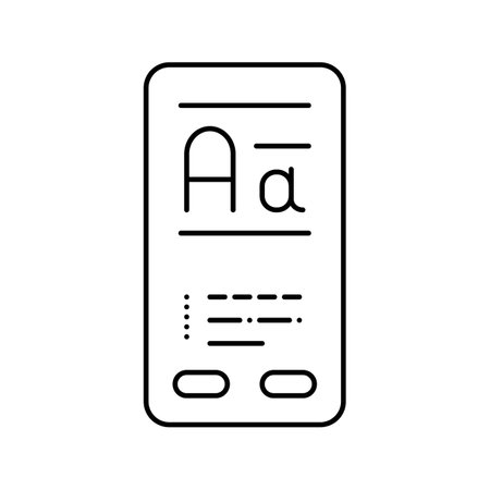 typography ux ui design line icon vector illustrationのイラスト素材