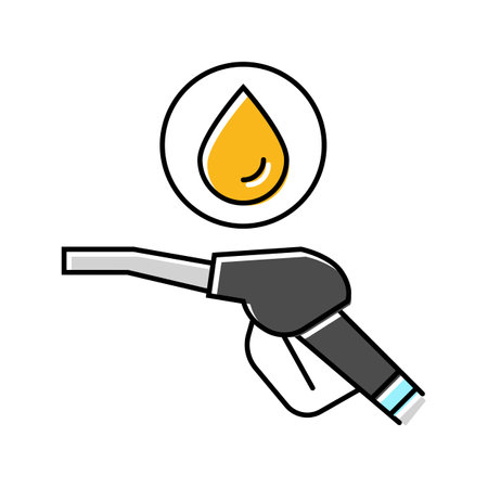 diesel oil industry color icon vector illustrationのイラスト素材