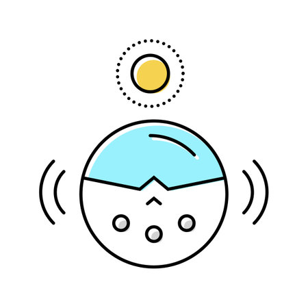 daylight sensor lighting control color icon vector illustrationのイラスト素材