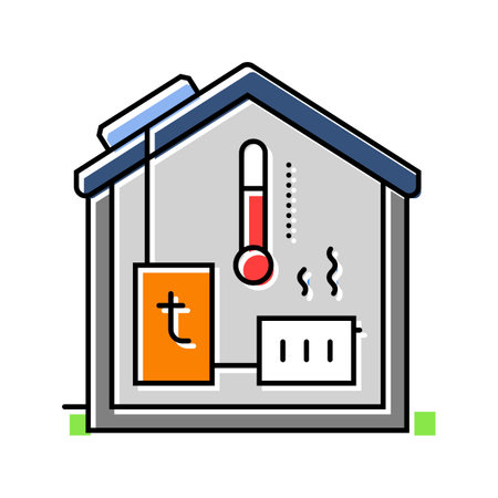 heat storage energy color icon vector illustrationのイラスト素材