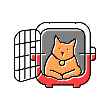 name tag cat breeding color icon vector illustrationのイラスト素材