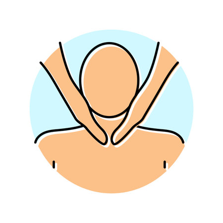 toes massage therapy color icon vector illustrationのイラスト素材