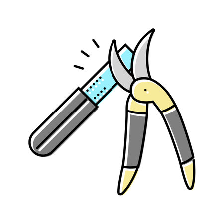 fence repair garden maintenance color icon vector illustrationのイラスト素材