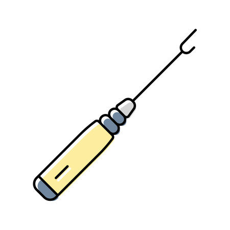 seam ripper dressmaking fashion color icon vector illustrationのイラスト素材