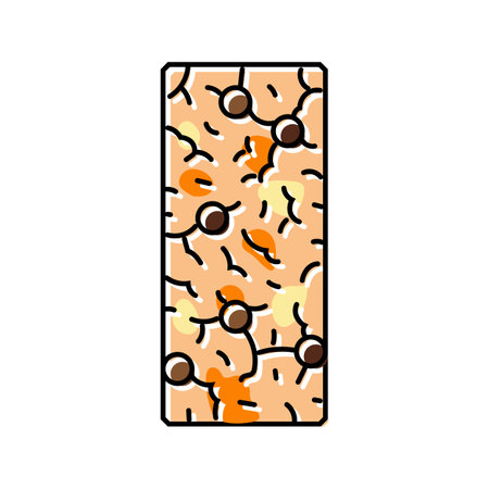 granola bar snack food color icon vector illustrationのイラスト素材