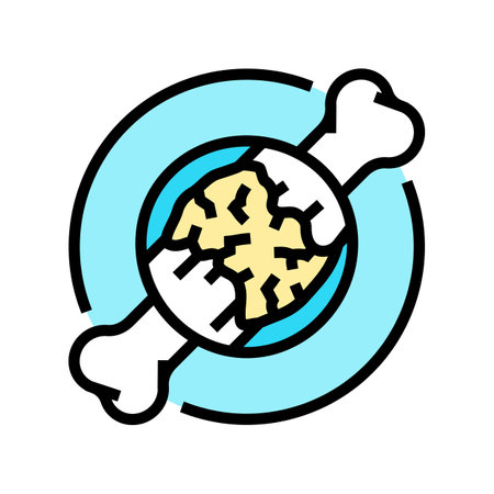 bone healing fracture injury color icon vector illustrationのイラスト素材
