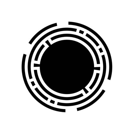 genome map genetic engineering glyph icon vector illustrationのイラスト素材