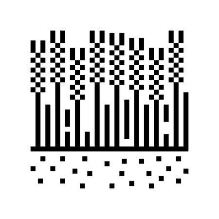 crop agri tech line icon vector illustrationのイラスト素材