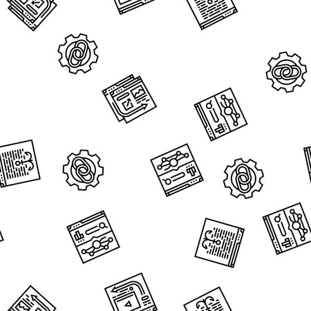 seo optimize community seamless pattern vectorのイラスト素材