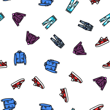 streetwear cloth fashion urban seamless pattern vector