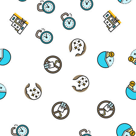 minimalist mind man person seamless pattern vectorのイラスト素材