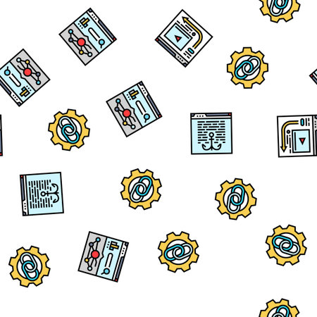 seo optimize community seamless pattern vectorのイラスト素材