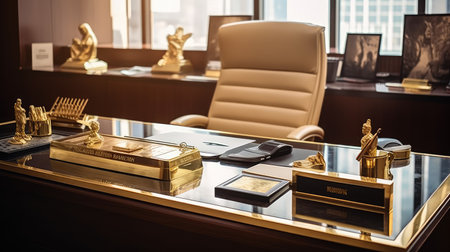 nameplate gold officeの素材