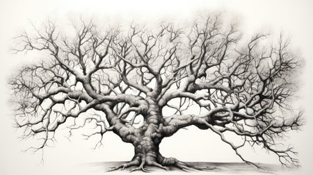 branches hand-drawn treesの素材