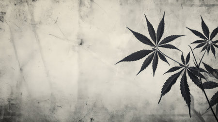 background hemp leaf illustrationの素材