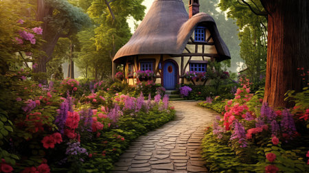 fairytale house treeの素材