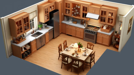 cozy kitchen layoutの素材