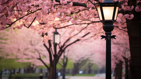 blossom lamp post springの素材