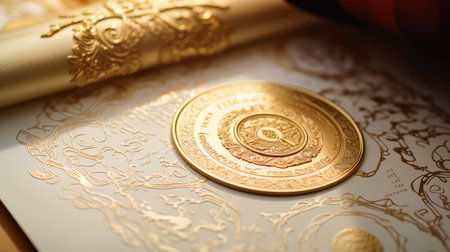 certificate gold foil sealの素材