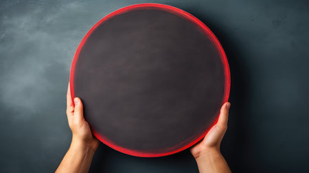 chalkboard hand drawn red circleの素材