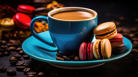 vibrant cookies and coffeeの素材